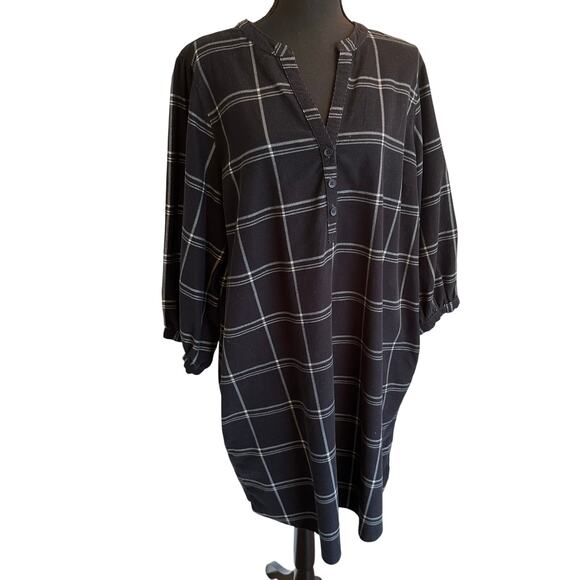 Garnet Hill - Cord Dress - XL -Black & White - Picture 3 of 11